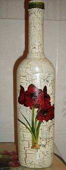 бутылка с цветком
